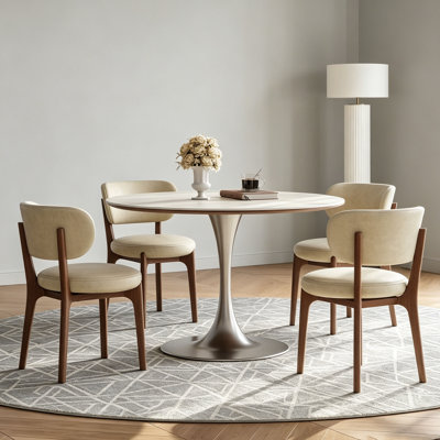 Table ronde française en pierre frittée