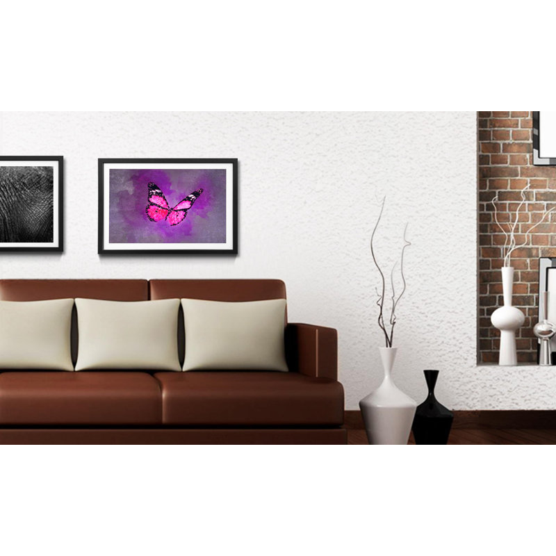 Streetart Belle In Pink - Single Picture Frame Print, 64cm H x 84cm W x 2.2cm D