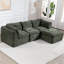 Canapé modulaire à compression en L 4 places pour famille