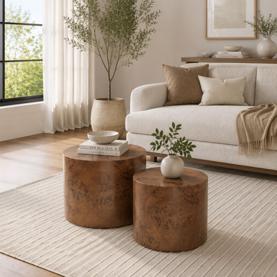 Ensemble de 2 tables basses gigognes