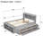 Multifunctional All-in-One Storage Solid Pine Platform Bed-1617603224
