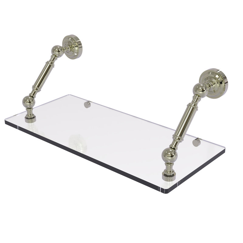 Marchmont Bracket Shelf, 7.3" H x 18" W x 8" D, Polished Nickel