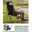 Folding Camping Chair for Adults Oversized 220KG, Heavy Duty Padded Camping Chair with Adjustable Lumbar Support, Cooler Bag, Cup Holder for Garden Balcony Fishing -1013200170