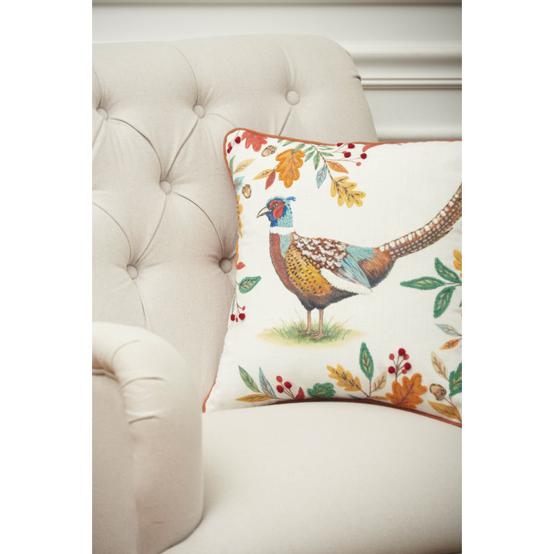 16" x 16" Harvest Pheasant Throw Pillow