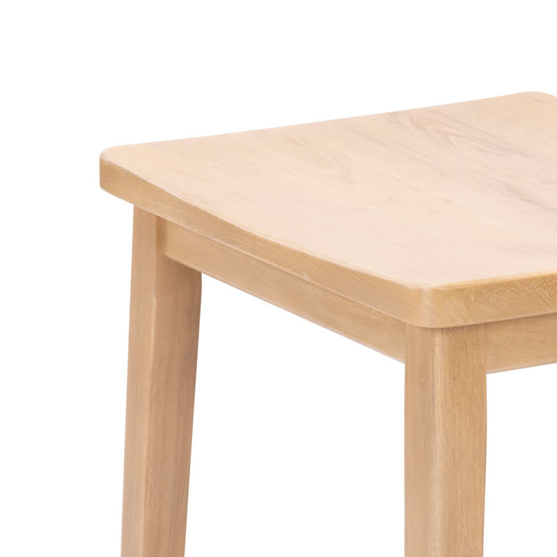 Smythe Solid Wood 30 inch Bar Stool, 4, Light Brown