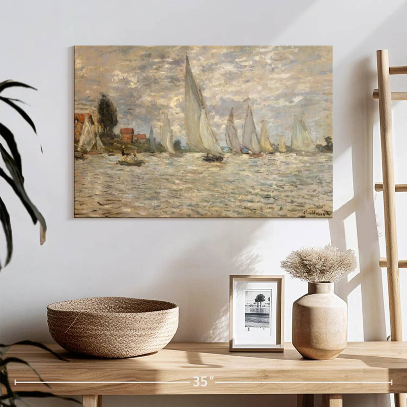 Ravi voiliers régate à Argenteuil 1874, H 16 po x l 24 po