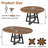 43.3''-59'' Extendable Round Dining Table For 4-8, Modern Farmhouse Kitchen Oval Dining Table With Removable Leaves Space Saving, Expandable Table With Iron Base For Kitchen Living
