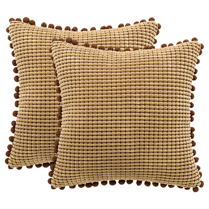 Housse de coussin , Brun, 20 po x 20 po