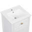 20-Inch White Bathroom Vanity With Sink, Solid Wood Legs, Adjustable Shelf, Tilt-Out Drawer, Zinc Alloy Knobs, Modern Freestanding Cabinet For Small Bathroom