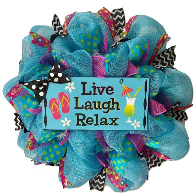 Live Laugh Relax All Occasion Wreath