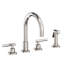 East Linear Double Handle Kitchen Faucet with Side Spray-924056221-809747710