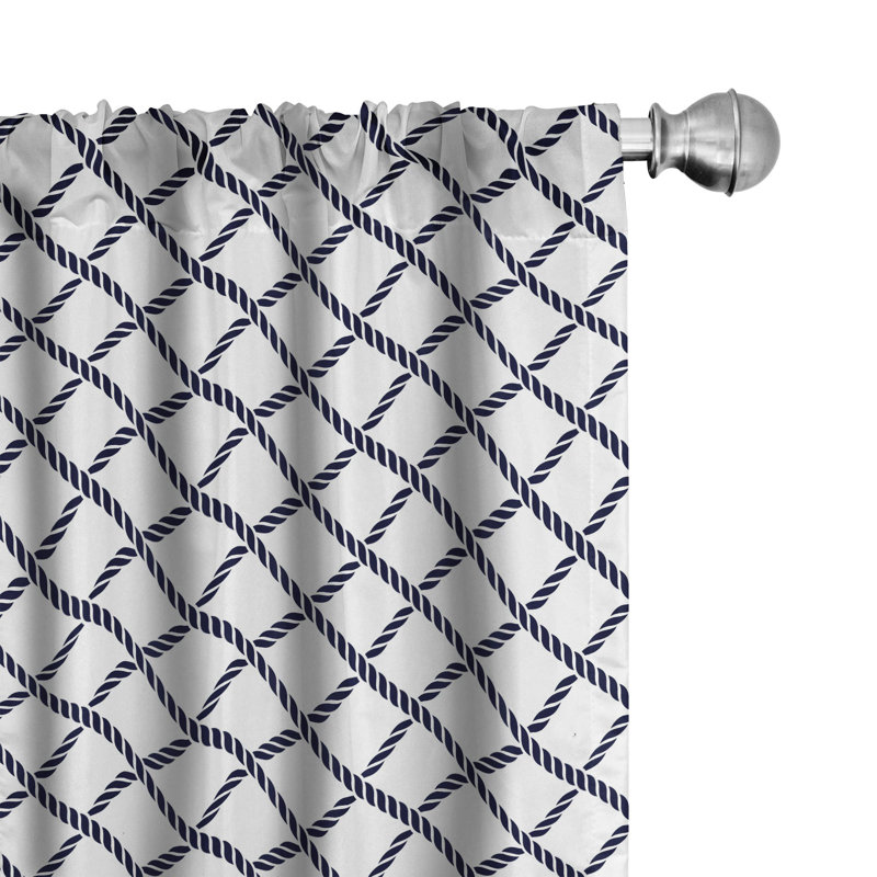 Geometric Semi-Sheer Rod Pocket Curtain Panels, 28" x 84"