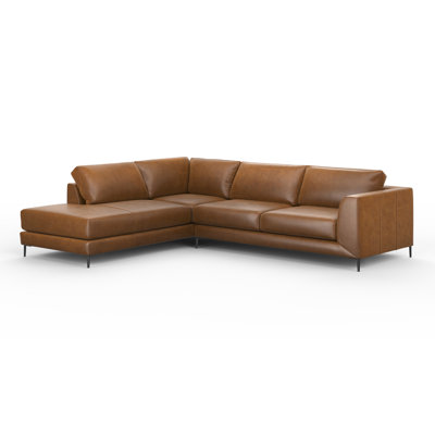 Luxor 100% Full Top Grain Leather Sectional