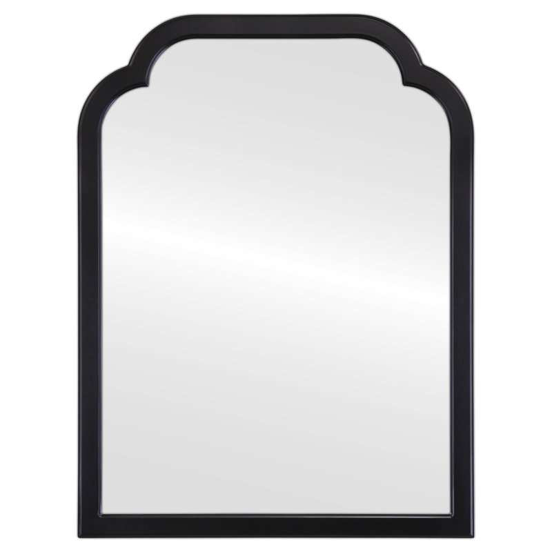 Miroir de coiffeuse encadré, Noir mat