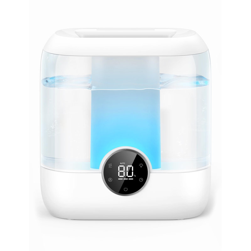 White Ultrasonic Cool Mist Humidifier with Digital Display