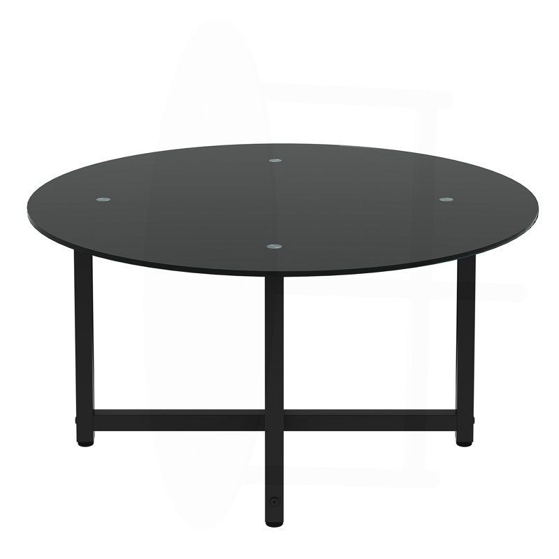 35.5'' Round Whole Black Coffee Table