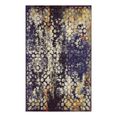 Dimonetta Washable Abstract Indoor Rug