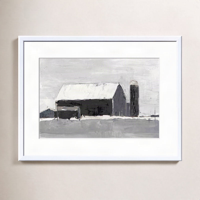 Dynamic Barn I Painting by Ethan Harper, 20"H x 20"W, White