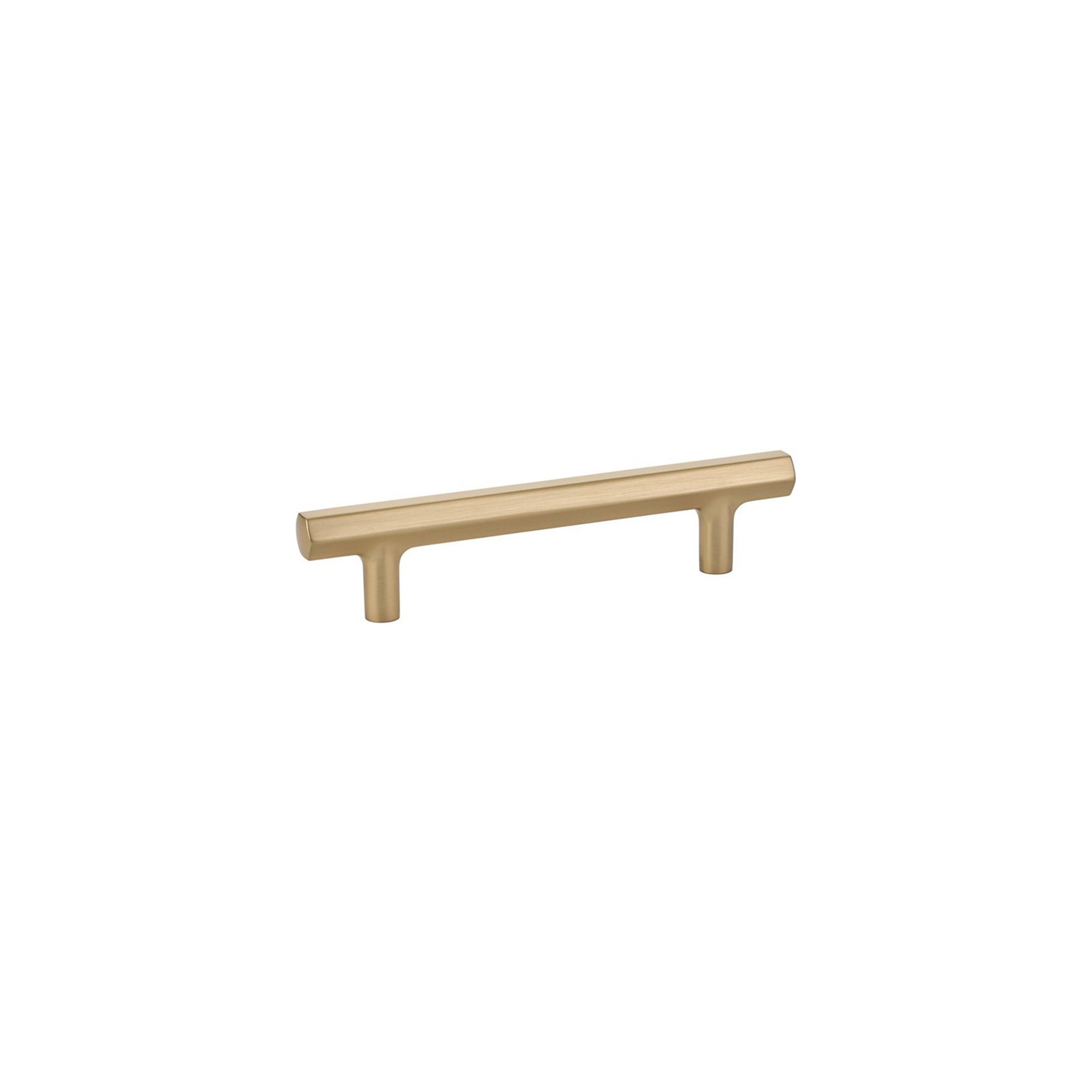 Emtek Mod Hex Cabinet Pull, Satin Brass, 4"