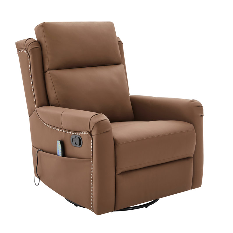 Comfort Multifunctional Recliners, Brown Pu Leather, Modern Style For Living Room