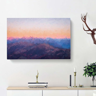 Light Over The Mountains In Abstract - Wrapped Canvas