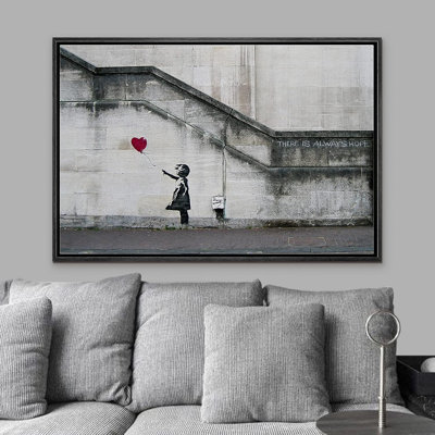 Pop Urban Street " Banksy There Is Always Hope Girl With Balloon "