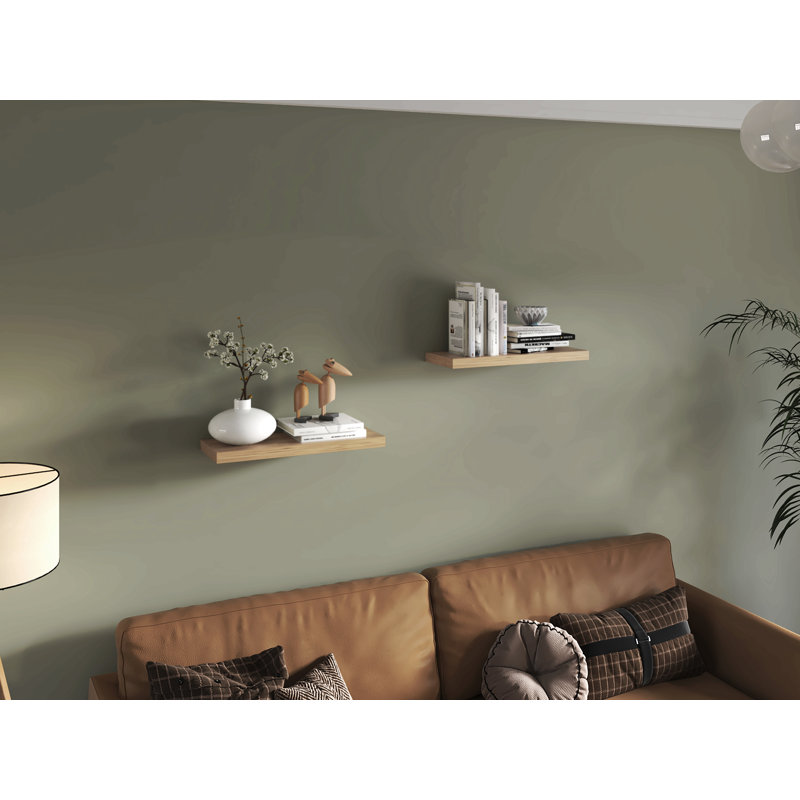 Double tablette flottante Dallas, salon, Beige