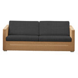 Chester 77.6'' Wide Outdoor Wicker Patio Sofa with Cushions