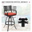 Tabouret pivotant 45,67 po avec cadre en aluminium et coussins Sunbrella (ensemble de 4)-1251753984