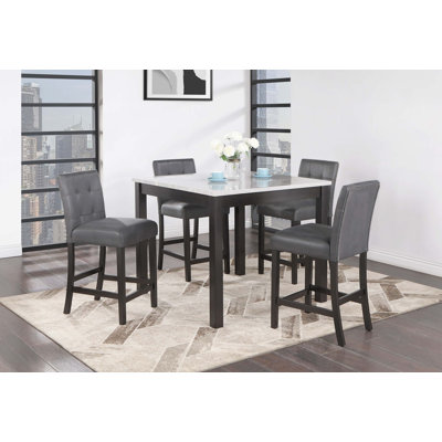 Leon Bar Table And 4 Bar Stools