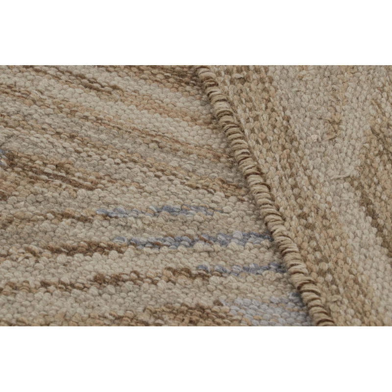 Scandianvain Flatweave Kilim Wool Geometric Area Rug, Rectangle 10' x 14'