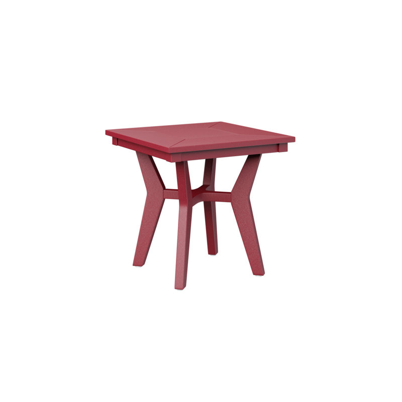 Berlin Gardens Mayhew Square End Table, Scarlet Red