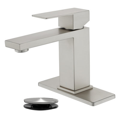 Single-Hole Faucet with Pop-Up Drain