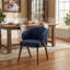 Chaise rembourrée avec pieds en bois-1955839387