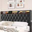 Ensemble de chambre à coucher 3 pièces, lit flottant avec port de charge-729904044-729904045