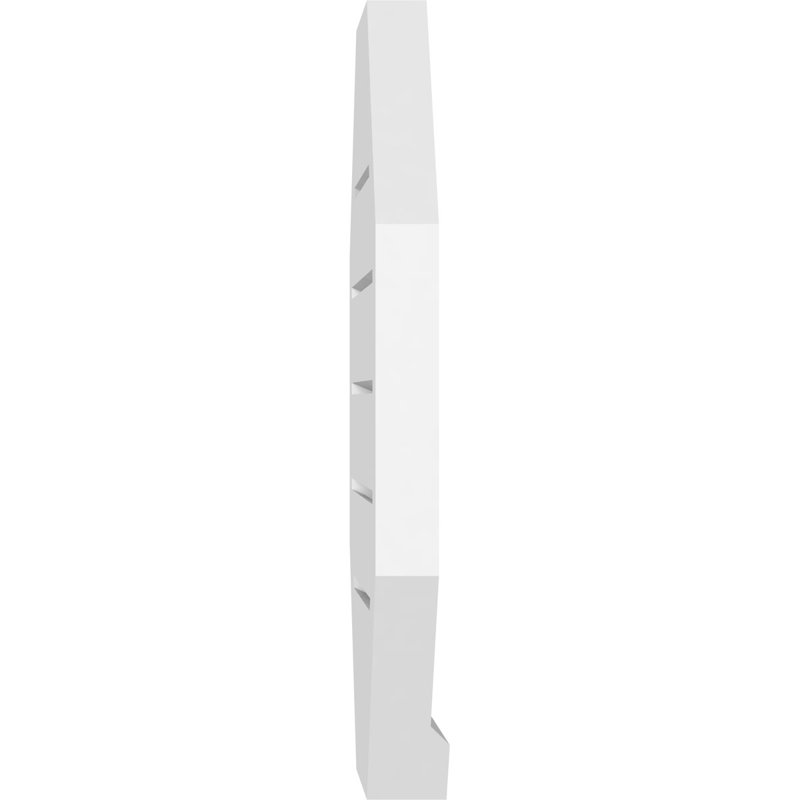 Fixation octogonale en surface: fonctionnel, évent à pignon en PVC avec cadre de seuil en brique, H 12 po x l 12 po x P 12 po