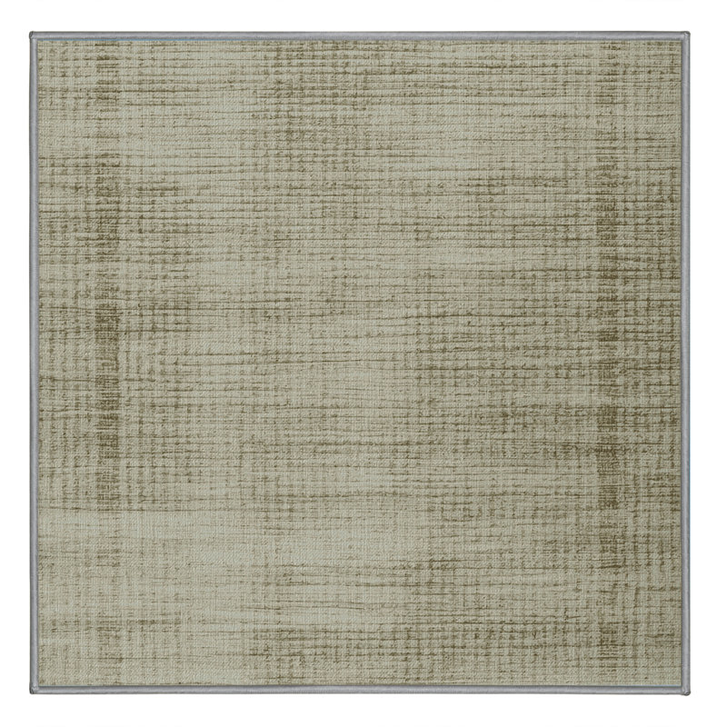 Machine Washable Abstract Gray Area Rug, Square 7'