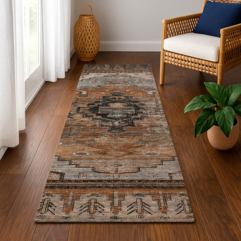 Premium Machine Washable Verlin AMF1776 Tribal Rug, Runner 2'3" x 7'6"