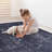 Black+Gray Washable Area Rug-792010229