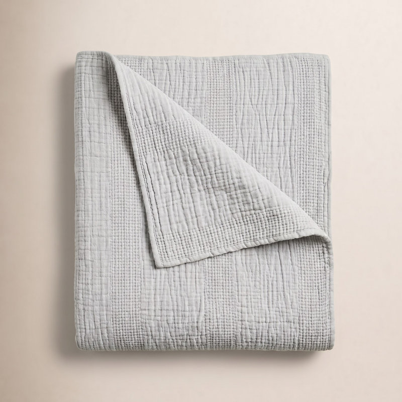 Nantucket Hand Woven Blanket, Twin, Gray