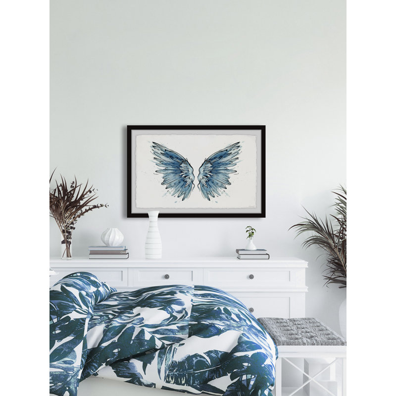 Guardian Wings - Peinture encadrée, H 12 po x l 18 po x 1,5 po