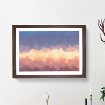 Cloud Stripes in Abstract - Picture Frame Graphic Art Print