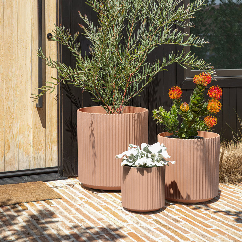 Pot à fleurs rond Demi Series, Terracotta