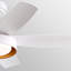 42" 5 - Blade Modern White LED Ceiling Fan Light With Remote Control
