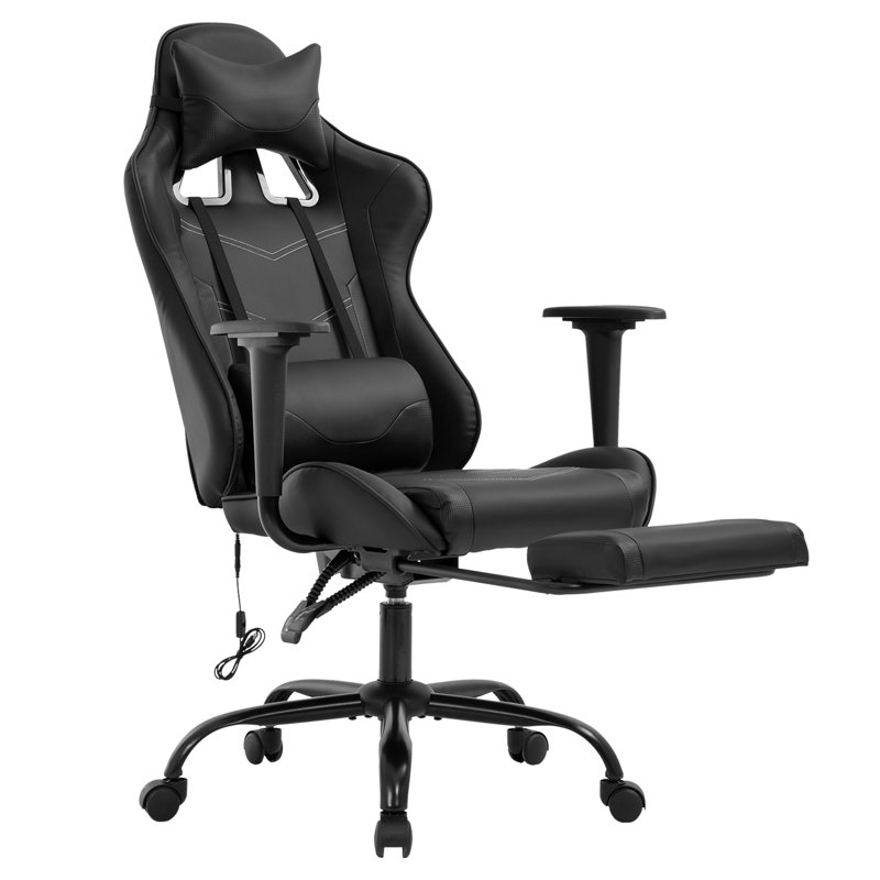 Fauteuil de jeu ergonomique Alanas, Noir