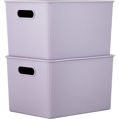 Panier en plastique nervuré