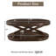 44 Inch Wood Oval Coffee Table With X-Shaped Base,Cocktail Table With Open Storage, Sofa Center Table For Living Room, Home Office, Walnut-1975541204