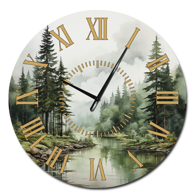Horloge murale Pine, Surdimensionné
