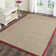 Debroh Natural / Red Fiber Seagrass Solid Color Rug