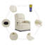  Fauteuil de massage inclinable crème-1945314712